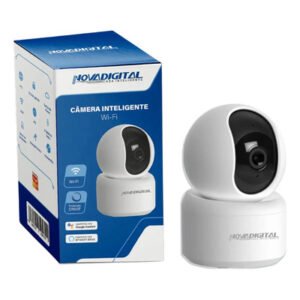 Câmera Segurança Wifi Interna Inteligente Novadigital Cs355-a Ptz 355° Full Hd 1080p Onvif App Tuya Smart Life Alexa Google Visão Noturna Áudio Detecção Movimento Bivolt Branca Branco