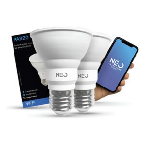 Kit 2 Lampada Smart Inteligente Wi-fi Led Par20 7w Rgb E27 Neo Avant 127/220v