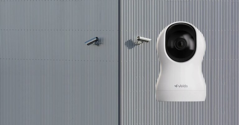 Câmera De Segurança Wifi 360 Velds, Fullhd+ 2k C/ Visão Noturna E Rastreamento De Movimento, Branco