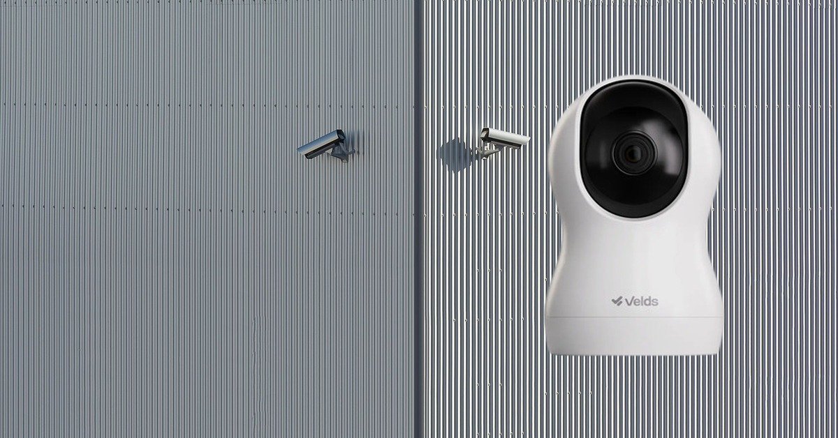 Câmera De Segurança Wifi 360 Velds, Fullhd+ 2k C/ Visão Noturna E Rastreamento De Movimento, Branco