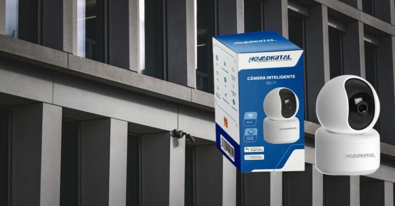 Câmera Segurança Wifi Interna Inteligente Novadigital Cs355-a Ptz 355° Full Hd 1080p Onvif App Tuya Smart Life Alexa Google Visão Noturna Áudio Detecção Movimento Bivolt Branca Branco