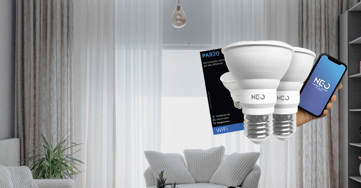 Kit 2 Lampada Smart Inteligente Wi-fi Led Par20 7w Rgb E27 Neo Avant 127/220v