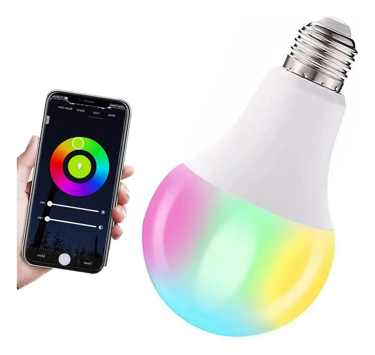 Lâmpada Smart LED AB.Midia BSW10W RGB 10W Wi-Fi