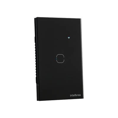 Interruptor Touch Inteligente 1 Tecla Eiw 1001 Intelbras Preto Bivolt 127/220v