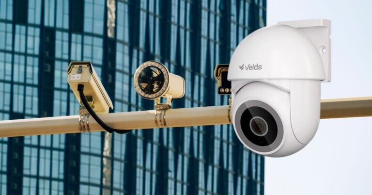 Câmera De Segurança Wi-fi 2k Velds, 360° Externo Visão Noturna E Detecção Humana, Branco